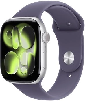 Apple Watch Series 11 5G 46mm Aluminium Silver Sport Band Purple Fog M/L