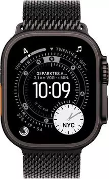 Apple Watch Ultra 3 Titanium Black Milanese Loop Black S – Apple Watch Ultra 3 Titanium Black Milanese Loop Black S für Outdoor-Enthusiasten