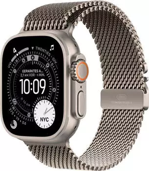 Apple Watch Ultra 3 Titanium Natural Milanese Loop Natural L