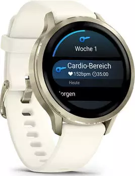 Garmin Venu 4 41mm Lunargold/Bone Silikon-Armband – Präzise Gesundheitsüberwachung rund um die Uhr