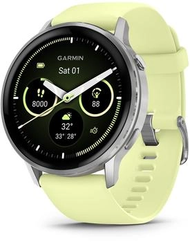 Garmin Venu 4 45mm Silber/Zitrone Silikon-Armband