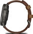 Garmin Venu 4 45mm Schwarz/Dunkelbraun Leder-Armband