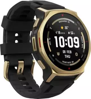 Amazfit T-Rex 3 Pro 44mm Gold Black – Kristallklare AMOLED-Darstellung für perfekte Ablesbarkeit