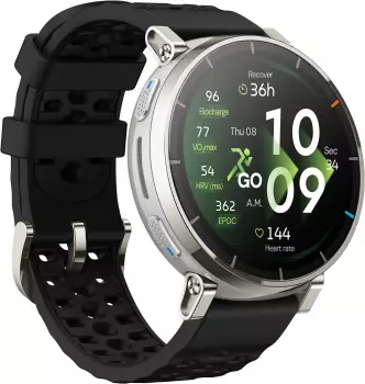 Amazfit Active 3 Premium noir – Brillantes AMOLED-Display mit Always-on-Funktion für permanente Ablesbarkeit