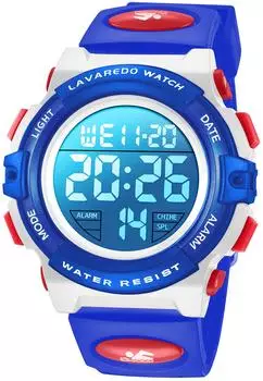 Ben Nevis Kinder Digitaluhr Sport 50M wasserdicht, LED, Silikon, Blau (L6606)