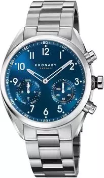 Kronaby Apex Hybrid-Smartwatch Herren, Edelstahl, wasserdicht 10ATM (S3762/1)