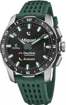 Festina Connected Full D Hybrid-Smartwatch, analog-digital, Titan, gr&uuml;n (F23305/1)
