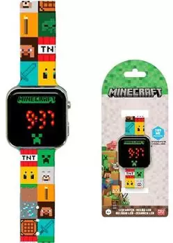 Kids Licensing Minecraft LED-Uhr, Kinder (MIN4272)