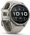 Garmin fenix® 9 Pro 43mm Titan mit Silikon-Armband Nebelgrau/Dunkler Sandstein