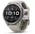 Garmin fenix® 9 Pro 43mm Titan mit Silikon-Armband Nebelgrau/Dunkler Sandstein