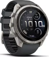 Garmin fēnix 9 Pro 51mm Titan mit Silikon-Armband Graphit/Schwarz
