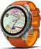 Garmin fenix® 9 Pro 51mm Titan mit Silikon-Armband Autumn Orange/Spark Orange LTE