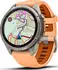 Garmin fenix® 9 Pro 43mm Titan mit Silikon-Armband Shell Pink/Autumn Orange LTE
