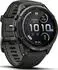 Garmin fenix® 9 Pro 43mm Carbongrau DLC Titan mit Silikon-Armband Schwarz/Kieselgrau LTE