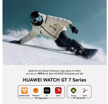 Huawei WATCH GT 7 46mm Blau – Huawei WATCH GT 7 46mm Blau mit Multi-Satelliten-GPS und Gesundheits-Sensoren