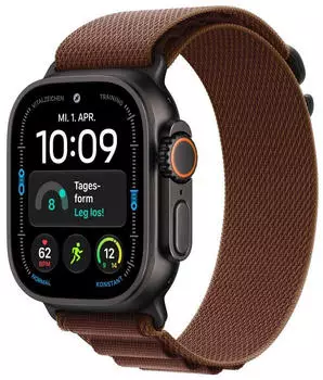 Apple Watch Ultra 4 Titanium Black Alpine Loop Burgundy Medium