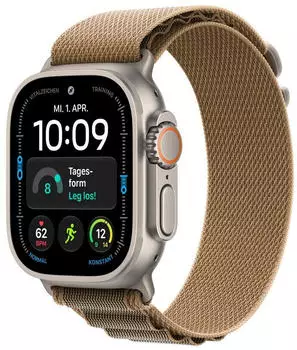 Apple Watch Ultra 4 Titanium Natural Alpine Loop Desert Large