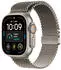 Apple Watch Ultra 4 Titanium Natural Milanese Loop Natural Medium