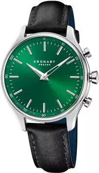 Kronaby Sekel S3783 Hybrid Smartwatch schwarz/grün (S3783/2)