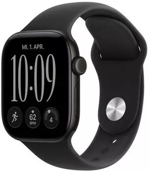 Apple Watch Series 12 GPS 42mm Black Aluminium Black Sport Band M/L