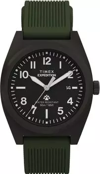 Timex Expedition North Capstone 39mm schwarzes Zifferblatt gr&uuml;nes Silikonarmband (TW2Y18000)