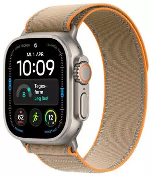 Apple Watch Ultra 4 Titanium Natural Trail Loop Sand S/M