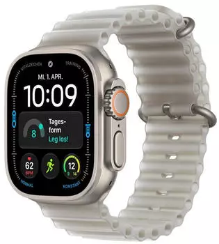 Apple Watch Ultra 4 Titanium Natural Ocean Band Translucent Grey
