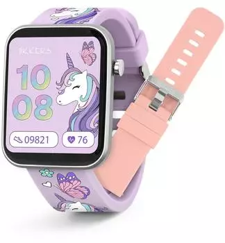 Tikkers Series 13 Einhorn Kinder-Smartwatch, wechselbares Silikonarmband, IP68