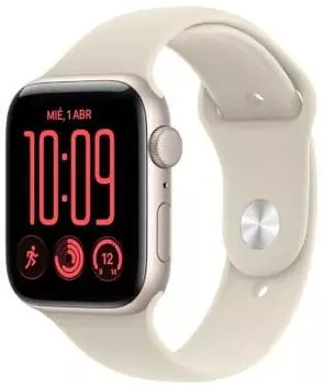 Apple Watch SE 3 GPS 44mm Aluminium Polarstern, Sportarmband Sand M/L (MJL54QL/A)