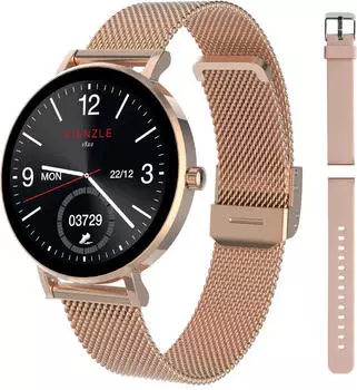 Kienzle Active SmartSlim Damenuhr 38mm, schwarz/ros&eacute;gold, 5ATM (MU-KI-90A)