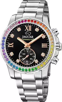 Jaguar Connected Damenuhr Edelstahl silber (J980/5)