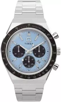 Timex Q Sport Chronograph 40mm silber, Herren (TW2Y88600)
