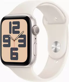 Apple Watch SE (2022) (GPS) 44mm Polarstern mit Sportarmband M/L Polarstern (MXEV3QF)