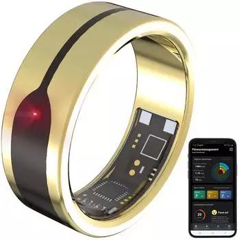 newgen medicals Fitness-Tracker Ring Größe 13 gold (ZX-5552)