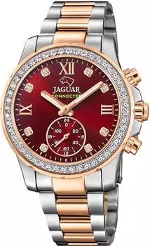 Jaguar Connected Damenuhr Edelstahl silber rosegold (J981/3)
