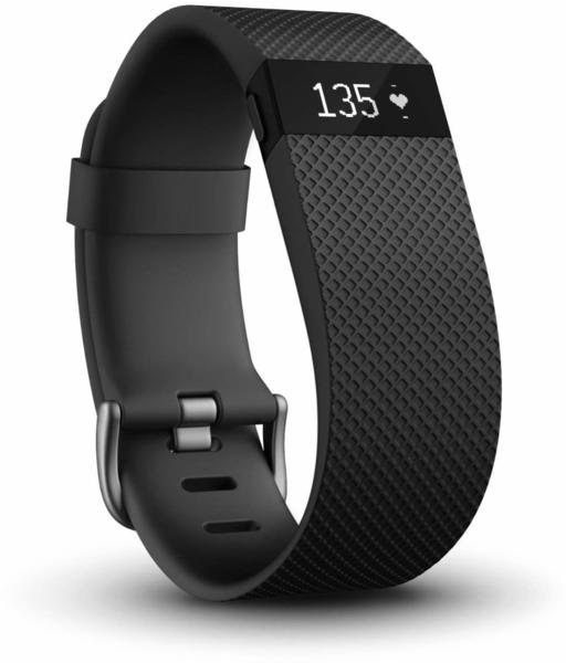 Laufuhr Ausstattung & Armband Fitbit Charge HR L schwarz