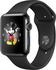 Apple Watch Series 2 38mm Edelstahlgehäuse spaceschwarz mit Sportarmband schwarz