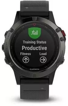 Garmin fenix 5 grau mit schwarzem Armband