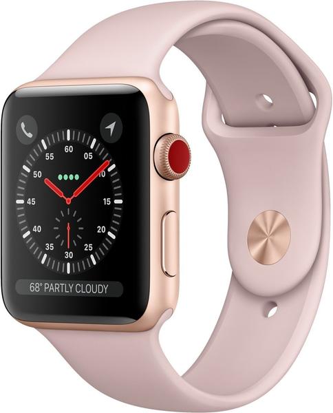 Apple Watch Series 3 GPS + Cellular Gold Aluminium 42mm Pink Sand Sport Band