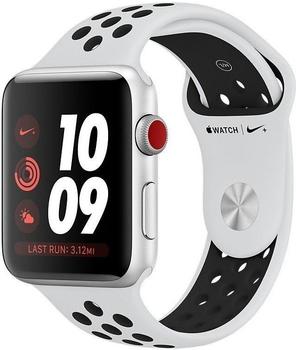 Apple Watch Series 3 Nike+ GPS + Cellular Silber 38mm Pure Platinum/Schwarz Sportarmband