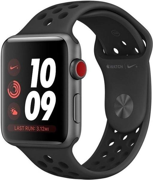Apple Watch Series 3 Nike+ GPS + Cellular Space Grau 38mm Anthrazit/Schwarz Sportarmband