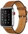 Apple Watch Series 3 Hermès 38mm Single Tour Barenia-Lederarmband, Fauve