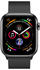 Apple Watch Series 4 GPS + Cellular 40mm Space Schwarz Edelstahl Armband Milanaise schwarz