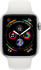 Apple Watch Series 4 GPS + Cellular 44mm silber Aluminium Sportarmband weiß
