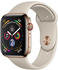 Apple Watch Series 4 GPS + Cellular 44mm gold Edelstahl Sportarmband stein