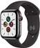 Apple Watch Series 5 GPS + LTE 44mm Edelstahl schwarz Sportarmband schwarz