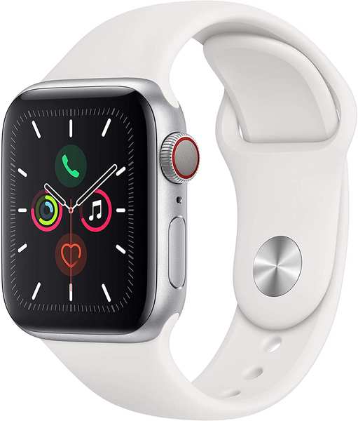 Allgemeine Daten & Eigenschaften Apple Watch Series 5 GPS + LTE 40mm Aluminium silber Sportarmband weiß