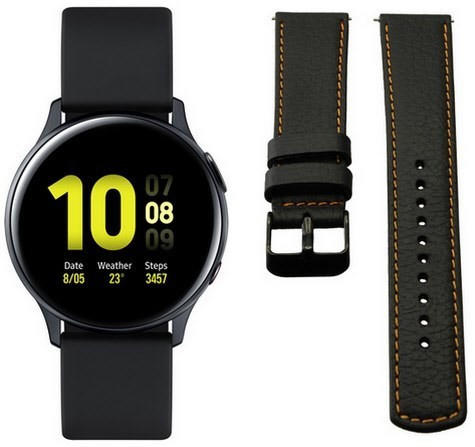 Android Smartwatch Armband & Display Samsung Galaxy Watch Active2 40mm Aluminium LTE Aqua Black Exclusive Edition
