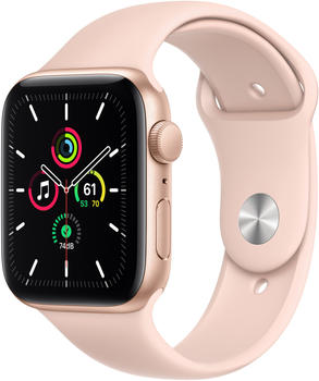 Apple Watch SE Gold 44mm Sportarmband Sandrosa