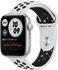 Apple Watch SE Nike Silber 44mm Sportarmband Pure Platinum/Schwarz